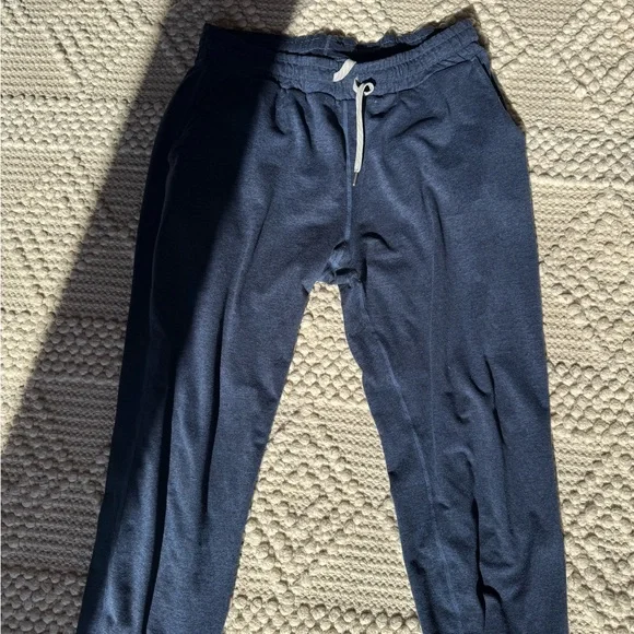 Vuori Dark Blue Joggers with Cream Drawstring - Picture 4 of 5